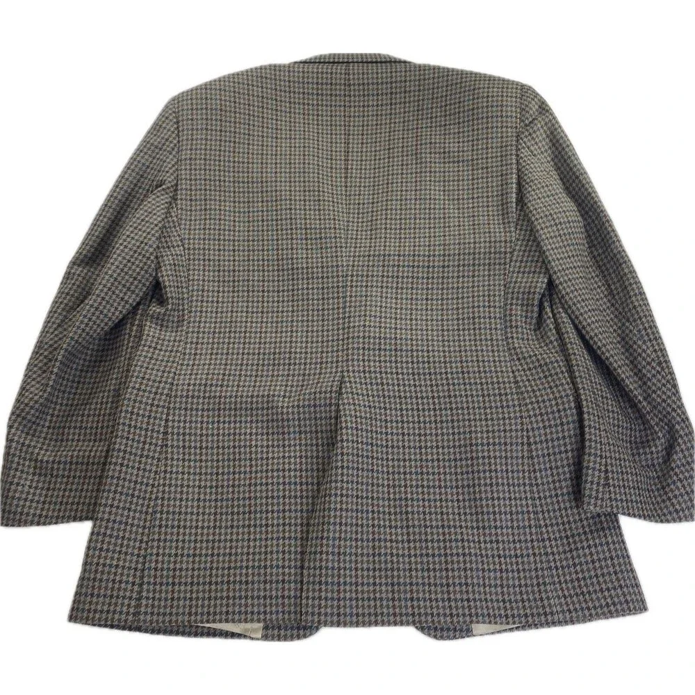 Jos A Bank Sport Coat Men's Size 42R Brown Glen Check Wool Two Button Jacket